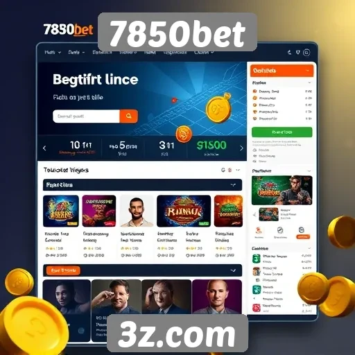 Navegabilidade e design do site 7850bet
